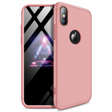 GKK 360 Full Body Protection Apple iPhone XS MAX Ροζ Χρυσό
