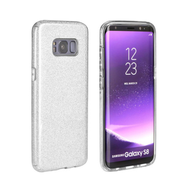 Θήκη Shining TPU Samsung Galaxy A8 2018 Ασημί