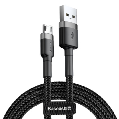 Καλώδιο Baseus Cafule Braided USB 2.0 / micro USB 2A 3m Μαύρο / Γκρι