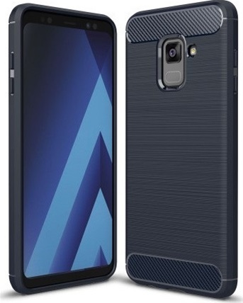 Θήκη Σιλικόνης Carbon TPU Fiber Brushed Samsung Galaxy A6 Plus / Galaxy J8 2018 Μπλε
