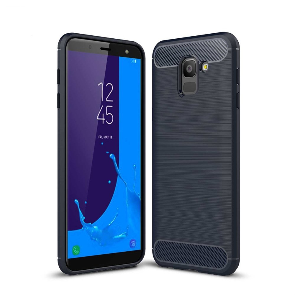Θήκη Σιλικόνης Carbon TPU Fiber Brushed Samsung Galaxy J6 2018 Μαύρο