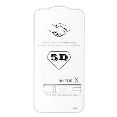 5D Full Glue 9H Tempered Glass Apple iPhone 11 Pro / iPhone XS / iPhone X Λευκό
