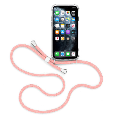 Θήκη Σιλικόνης με Κορδόνι Apple iPhone 11 Pro Ροζ