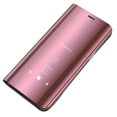 Clear View Cover Xiaomi Mi Note 10 / Mi Note 10 Pro Ροζ Χρυσό
