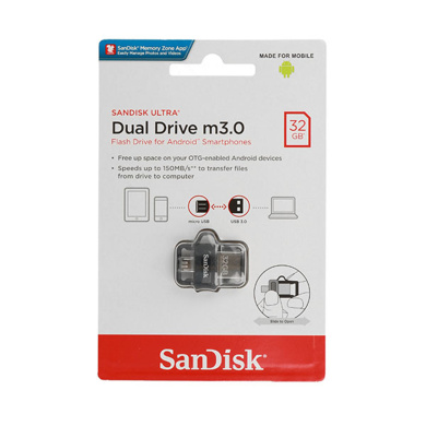 SANDISK ULTRA DUAL DRIVE M3.0 32GB 150MB/s-USB 3.0/Micro USB