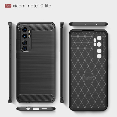 Θήκη Σιλικόνης Carbon TPU Fiber Brushed Xiaomi Mi Note 10 Lite Μαύρο