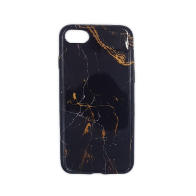 Θήκη Marble Silicon Apple iPhone 6/6s Black / Gold