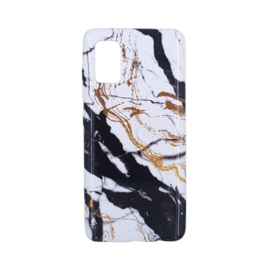 Θήκη Marble Silicon Samsung Galaxy A41 Black / White