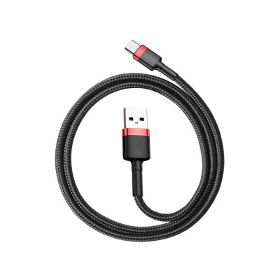 Καλώδιο Baseus Cafule Braided USB 2.0 / Type C 2A 2m Μαύρο / Κόκκινο