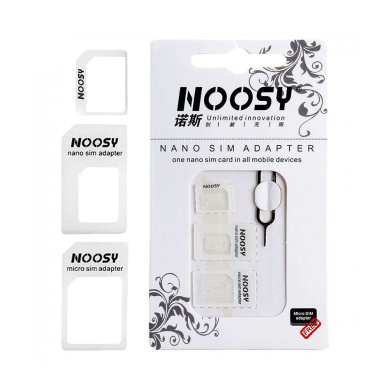 Adapter - Nano SIM to Micro SIM - NOOSY Λευκό