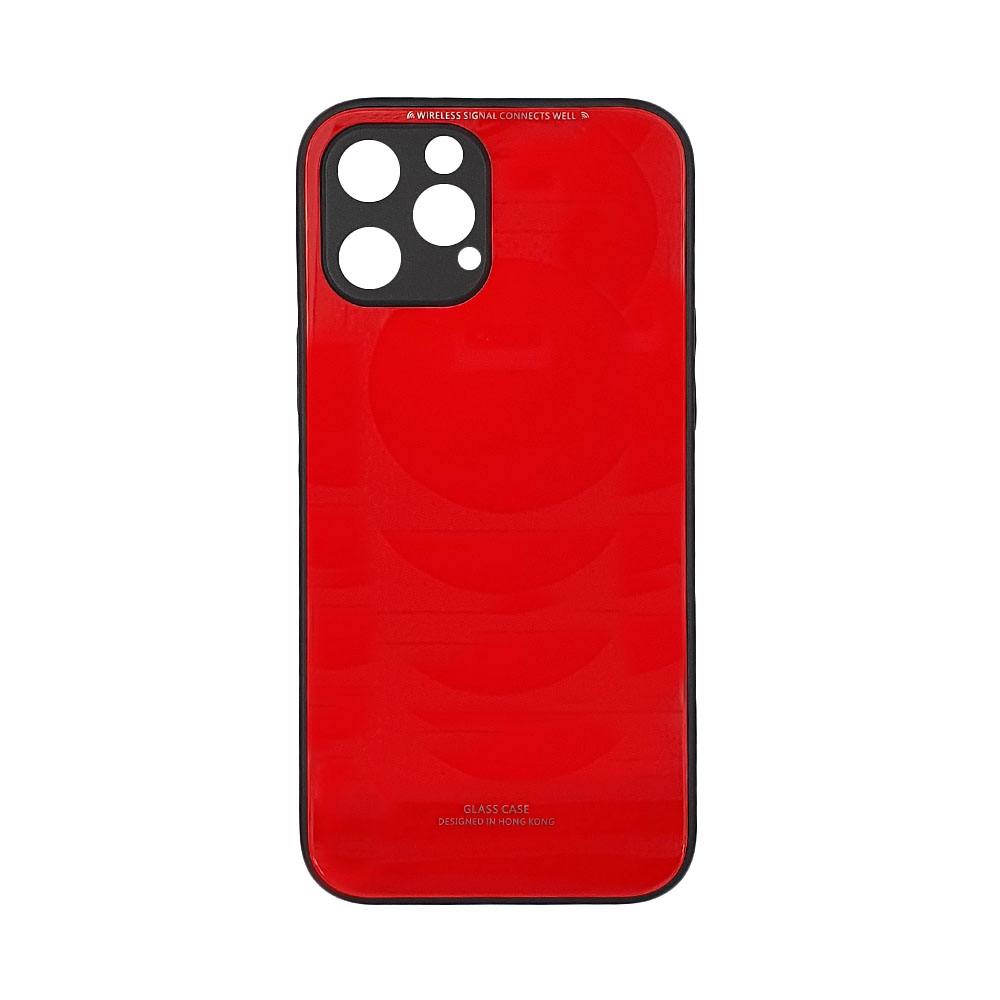 Glass Case Apple iPhone 12 Pro Max Κόκκινο