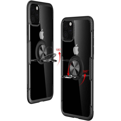 Carbon Clear Ring TPU Apple iPhone 12 mini Μαύρο