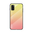 Glass Case Samsung Galaxy A41 Κίτρινο / Ροζ