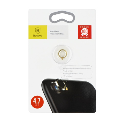 Metal Camera Ring Baseus Apple iPhone 7 Χρυσό
