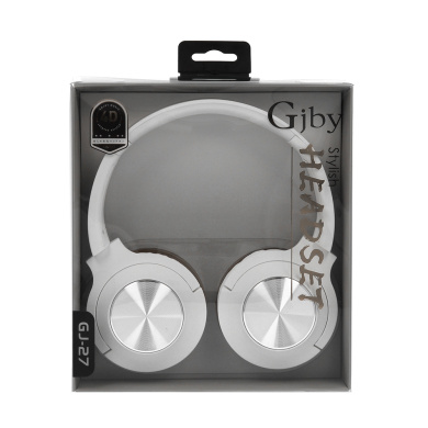 Ακουστικά Κεφαλής GJBY Extra Bass  GJ-27/jack 3,5mm Λευκό