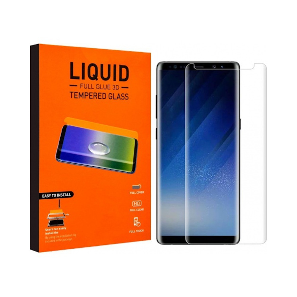 5D Full Glue Roar Glass 9H Samsung (Case Friendly) Galaxy Note 8 Μαύρο