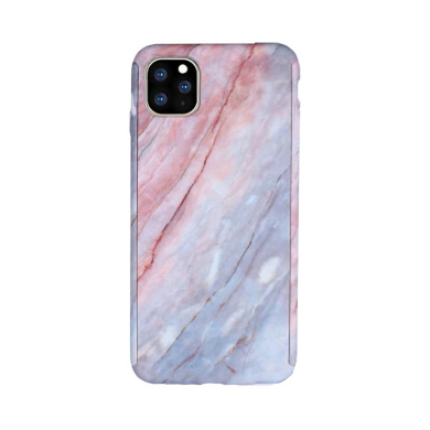 360 Full Cover Marble + Tempered Glass Apple iPhone 11 Pro Μπλέ-Ροζ MC9