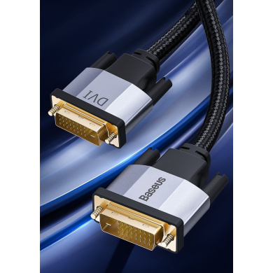 Baseus Cable DVI-D male - DVI-D male 1m Γκρι