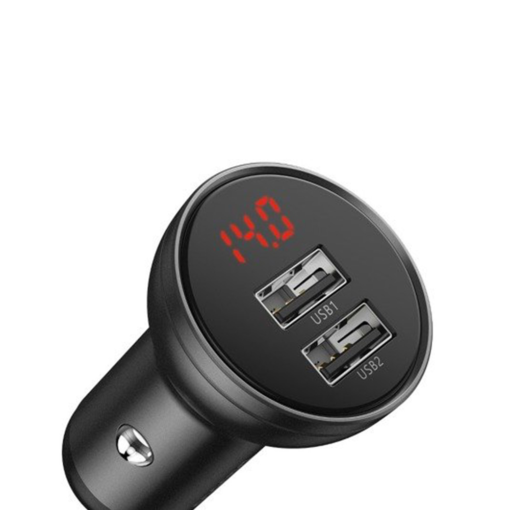 Φορτιστής Αυτοκινήτου Baseus USB Quick Charge 3.0 / USB Type C PD QC4+ 45W 6A Μαύρο