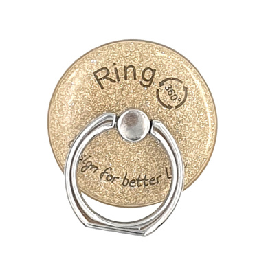 Αυτοκόλλητο Δαχτυλίδι Ring Κινητού Glitter Χρυσό