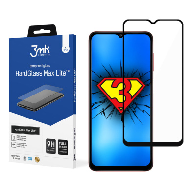 3MK HardGlass Max Lite Full Screen Samsung Galaxy A02s Μαύρο