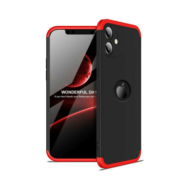GKK 360 Full Body Protection Apple iPhone 12 Μαύρο/Κόκκινο