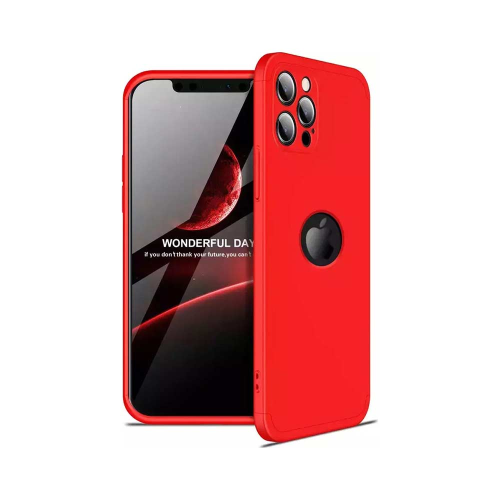 GKK 360 Full Body Protection Apple iPhone 12 Pro Μαύρο/Κόκκινο