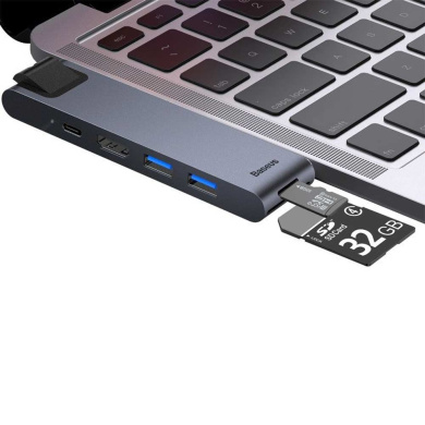 Baseus Thunderbolt Hub 7in1 για MacBook Γκρι