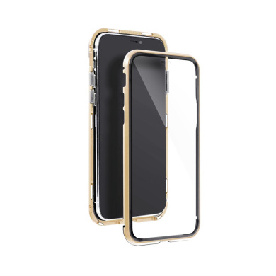 Μαγνητική Θήκη 360° front back Apple iPhone XR Χρυσό
