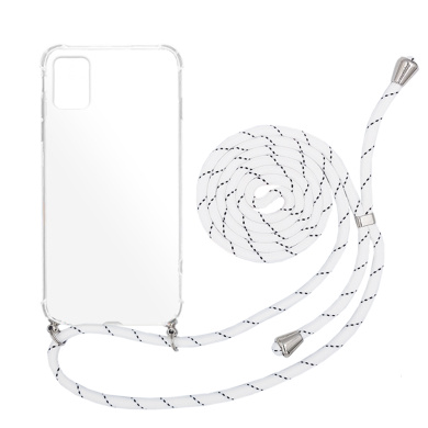 Θήκη Σιλικόνης με Κορδόνι Samsung Galaxy A31 Λευκό