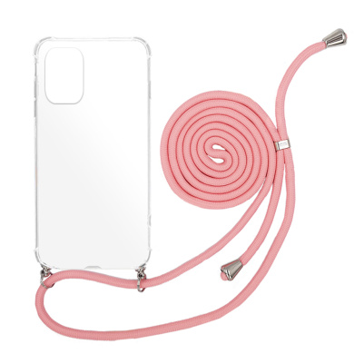 Θήκη Σιλικόνης με Κορδόνι Xiaomi Poco F3/Mi 11i Ροζ