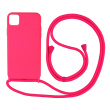 Θήκη Σιλικόνης με Κορδόνι CarryHang Sonique Apple iPhone 11 Μπλε Σκούρο