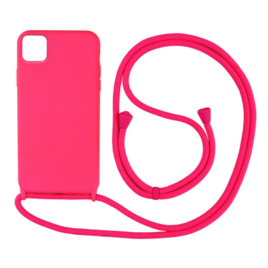 Θήκη Σιλικόνης με Κορδόνι CarryHang Sonique Apple iPhone 11 Φουξ