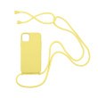 Θήκη Σιλικόνης με Κορδόνι CarryHang Sonique Apple iPhone 12 / iPhone 12 Pro Κίτρινο