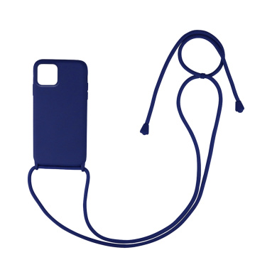 Θήκη Σιλικόνης με Κορδόνι CarryHang Sonique Apple iPhone 12 / iPhone 12 Pro Μπλε Σκούρο