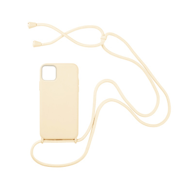 Θήκη Σιλικόνης με Κορδόνι CarryHang Sonique Apple iPhone 12 mini Μπεζ