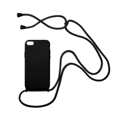 Θήκη Σιλικόνης με Κορδόνι CarryHang Sonique Apple iPhone 7 / iPhone 8 / iPhone SE 2020 / iPhone SE 2022 Μαύρο