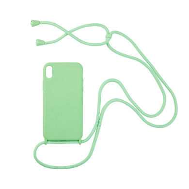 Θήκη Σιλικόνης με Κορδόνι CarryHang Sonique Apple iPhone XR Πράσινο Ανοιχτό