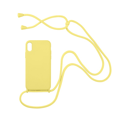 Θήκη Σιλικόνης με Κορδόνι CarryHang Sonique Apple iPhone XR Κίτρινο