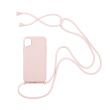 Θήκη Σιλικόνης με Κορδόνι CarryHang Sonique Samsung Galaxy A42 5G Ροζ