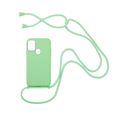 Θήκη Σιλικόνης με Κορδόνι CarryHang Sonique Samsung Galaxy A21s Πράσινο Ανοιχτό