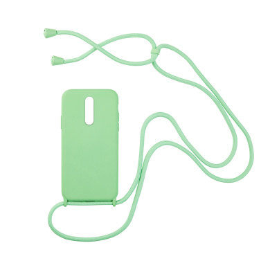 Θήκη Σιλικόνης με Κορδόνι CarryHang Sonique Xiaomi Redmi 8 Πράσινο Ανοιχτό