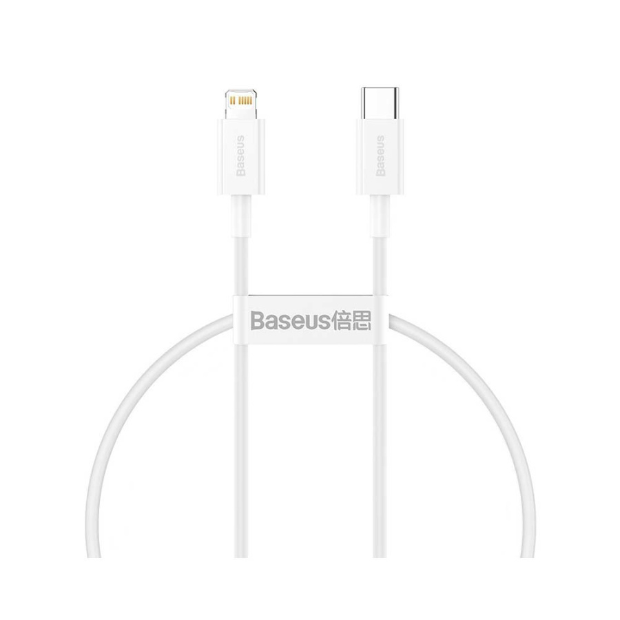 Καλώδιο Baseus USB Typ C - Lightning 20W Fast Charge 0.25 μέτρα Λευκό