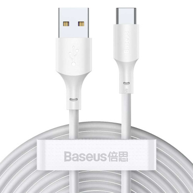 Σετ 2 καλωδίων Baseus USB Type C Fast Charge PD 40W 1,5 μέτρο Λευκό
