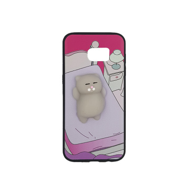 Squishy 3D Samsung Galaxy S7 edge Γάτα στο κρεβάτι