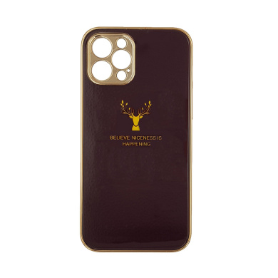 GKK Electroplate Glass Case Apple iPhone 12 Pro Reindeer Κόκκινο