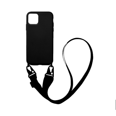 Θήκη Σιλικόνης με Strap CarryHang Sonique Apple iPhone 11 Μαύρο