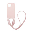 Θήκη Σιλικόνης με Strap CarryHang Sonique Apple iPhone 12 / iPhone 12 Pro Φουξ