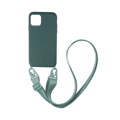 Θήκη Σιλικόνης με Strap CarryHang Sonique Apple iPhone 12 / iPhone 12 Pro Πράσινο Σκούρο