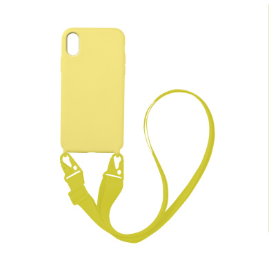 Θήκη Σιλικόνης με Strap CarryHang Sonique Apple iPhone X / iPhone XS Κίτρινο